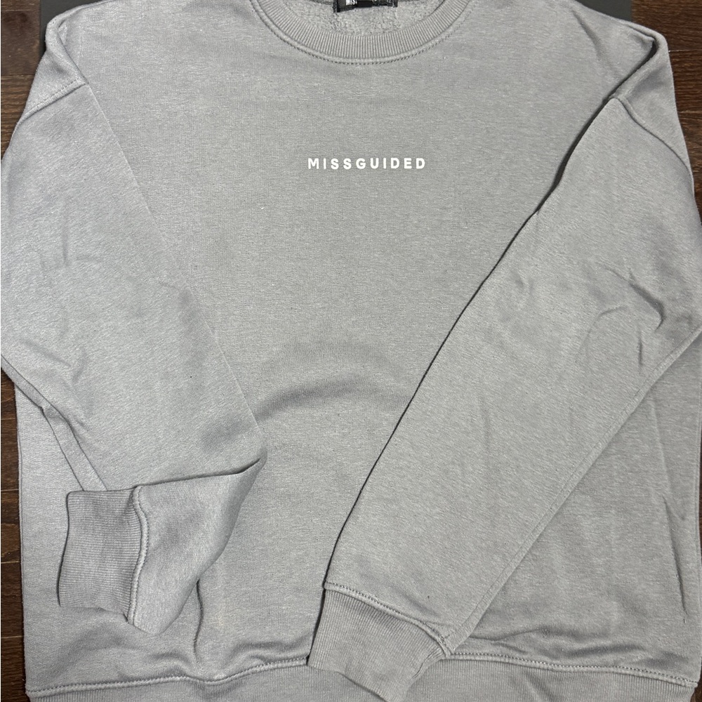 Missguided Light Gray Crewneck Sweater for Men